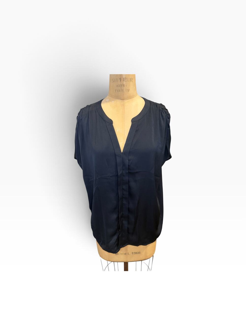 Loft V-Neck Cup Sleeve Blouse